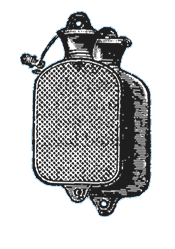 old-fashioned enema bag illustration