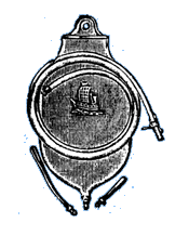 old-fashioned enema bag illustration